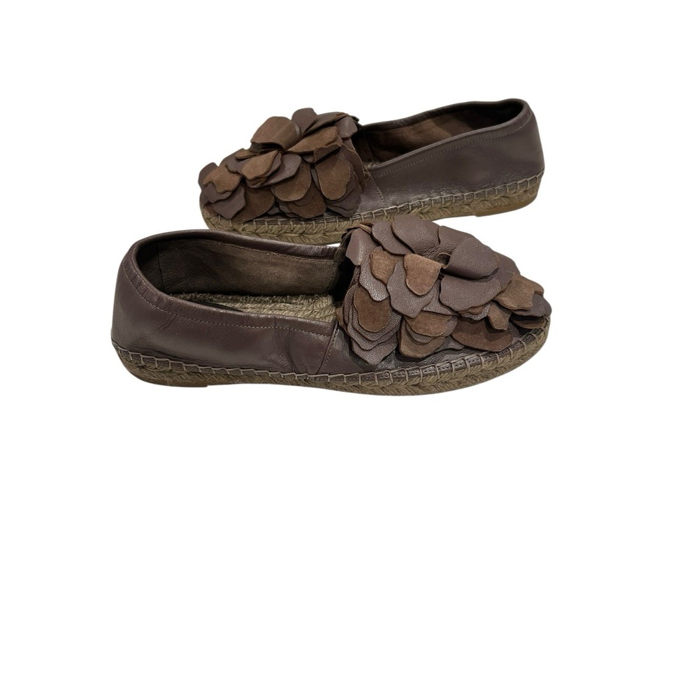 BRUNELLO CUCINELLI‎ Shroom Brown Espadrilles - Floral 37 6.5 New Women's